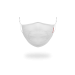 HOT SALE ☆☆☆ ADULT WHITE ON WHITE SHARK FORM-FITTING FACE MASK
